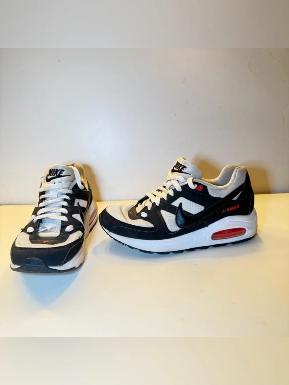 Nike Black White with Red Accents Air Max Sneakers